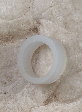 雨=鸣3607清代老翠天然A货缅甸老坑翡翠雪白戒指环水头好带证书17