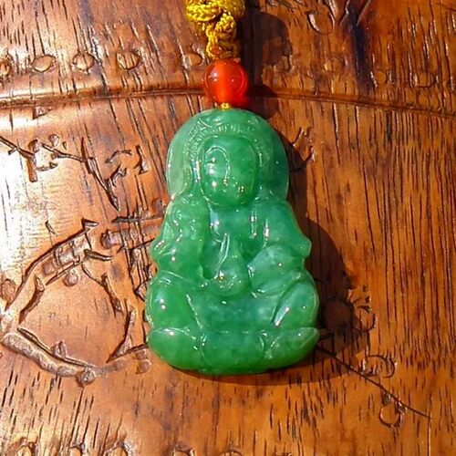 天然A货缅甸老坑翡翠吊坠挂件