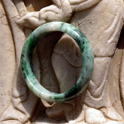 天然A货缅甸老坑翡翠玉手镯子