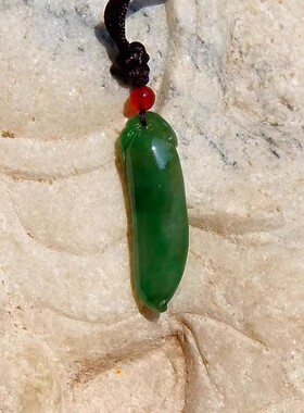 香=秀1589天然A货缅甸老坑正阳绿翡翠福瓜吊坠挂件冰糯种证书复检