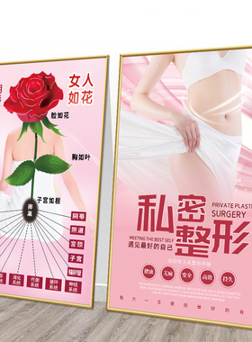 美容院私处私密保养装饰画会所养生馆整形海报挂画美体背景墙挂画
