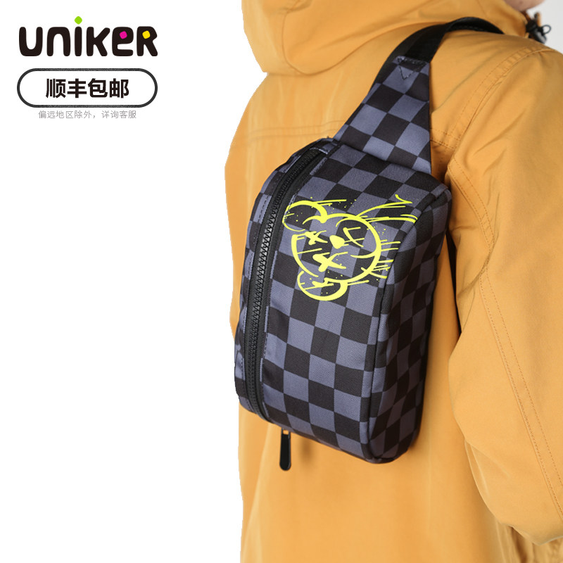uniker腰包休闲运动单肩包女小包斜跨包男款旅行手机多功能收纳包