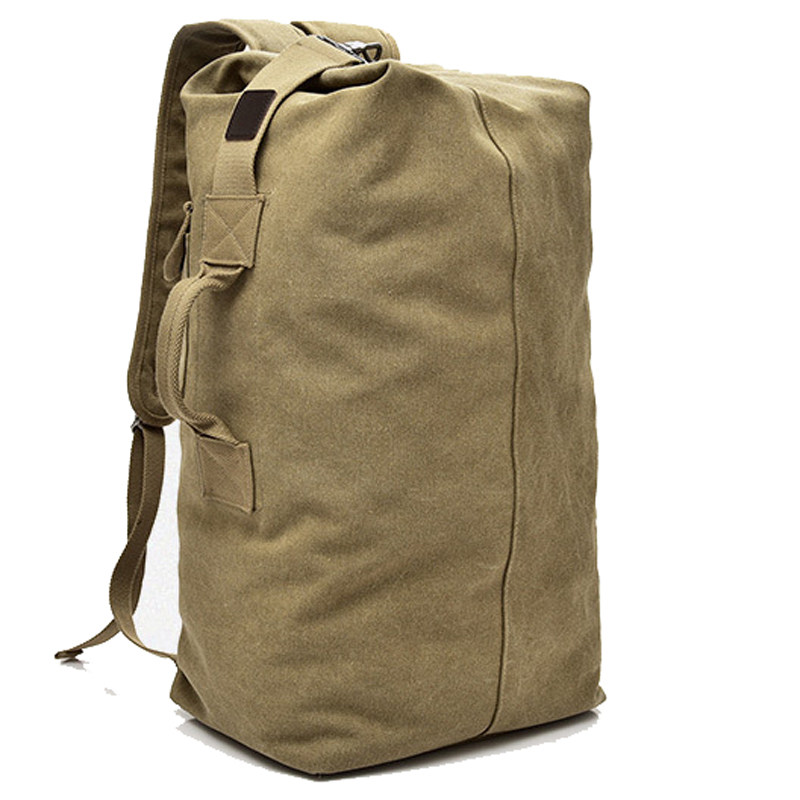 男士双肩包男帆布双肩行李包打工户外超大容量帆布包男款旅行背包