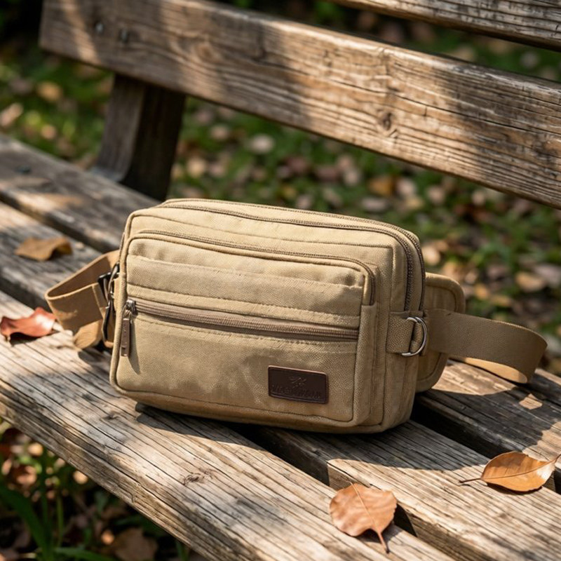 包包男士腰包男款帆布男式休闲多功能男包工地工作包运动斜挎包男