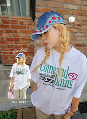 [REコンテナ]oddstudio美式复古英文街头字母短袖T恤ins风6色入