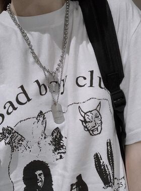 [REコンテナ]韩版小众品牌thecolde趣味字母休闲纯棉短袖T恤