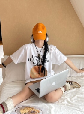 [REコンテナ] 韩版东大门新款蛋糕甜甜圈印花圆领bf短袖T恤宽松