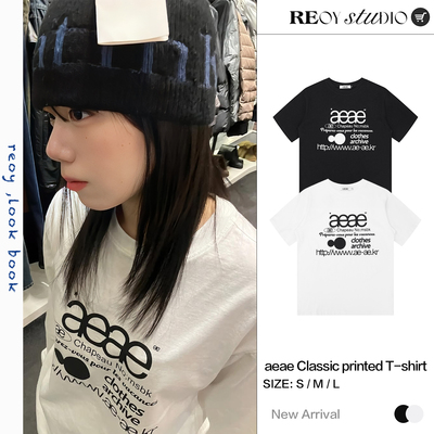 REOY Stu”定制aeae韩版经典款字母logo百搭休闲宽松短袖T恤男女