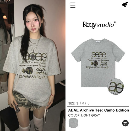aeae｜美式复古迷彩色纯棉T恤
