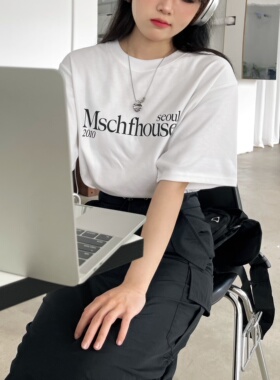 [REコンテナ] MSCHF24s潮牌字母印花基础款情侣短袖夏季纯棉T恤