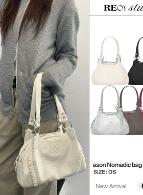 REOY Stu”韩版小众ason流浪包博主同款做旧皮mini机车包手提包女