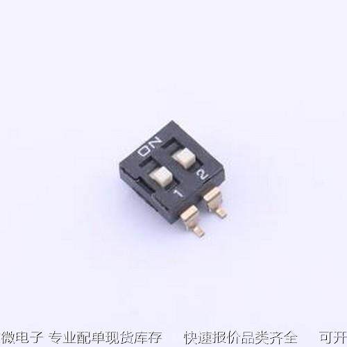 KH-10027B-SMT2.54-2P 拨码开关 KH-10027B-SMT2.54-2P SMD-4P,6x