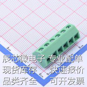 KF127S-5.08-6P 螺钉式接线端子 5.08mm 1x6P 排数:1 每排P数:6原