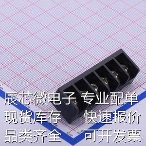 JL762-76206BA1 栅栏式接线端子 7.62mm 1x6P 每排P数:6 排数:1