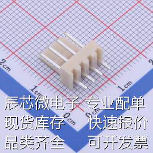 W-2510S04P-0000 线对板/线对线连接器 2.54mm 1x4P 米黄原装现货