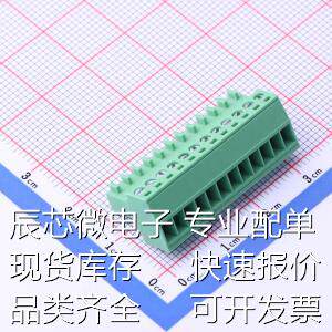 DB2EK-2.54-12P-GN-S 插拔式接线端子 2.54mm 1x12P 排数:1 每排P