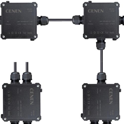 防水接线盒带终端连接器的室外塑料外壳地下接线盒涂胶室外盒子80