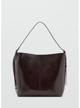 西班牙欧洲正品代购 MANGO 女士 亮面肩背包 38x33.x14 17046355