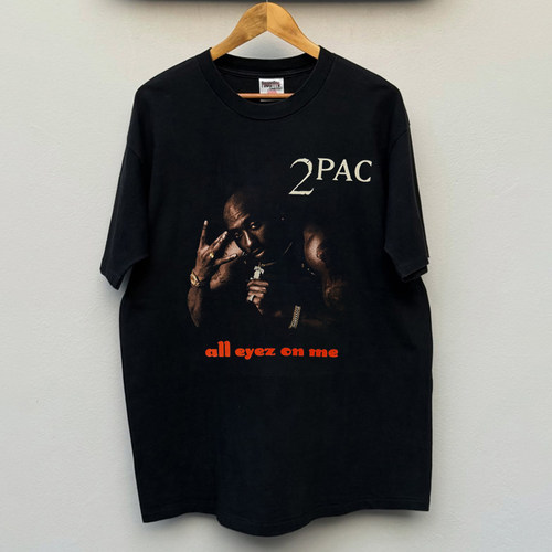 2PAC图派克·夏库尔说唱歌手潮流周边vintage重磅短袖T恤男女同款