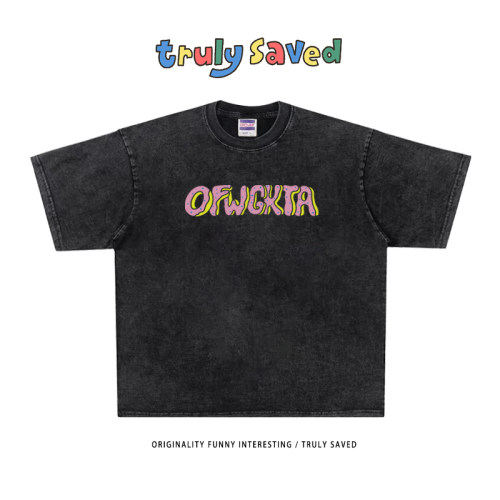 ofwgkta字母印花潮牌纯棉短袖