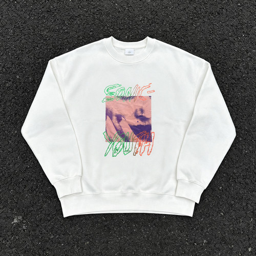 vintage 噪音摇滚Sonic Youth 音速青年乐队时尚潮酷圆领连帽卫衣