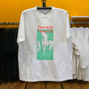 苏格兰经典另类摇滚Teenage Fanclub设计感复古抽象百搭棉短袖T恤