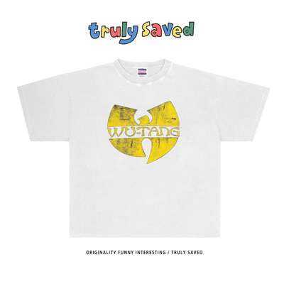 做旧复古潮牌短袖T恤男美式