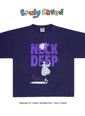 250克重磅纯棉！紫色气球女孩INS夏季新品小众设计oversize半截袖