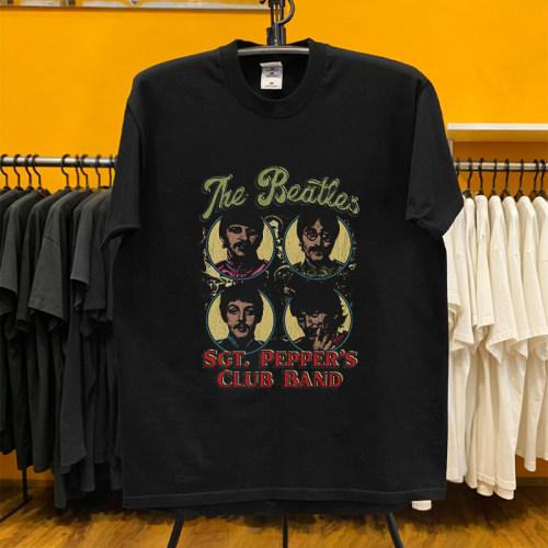 披头士乐队The Beatles宽松显瘦纯棉短袖T恤日常休闲百搭款上衣