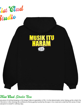 欧美黄色印花Cleanfit简约百搭休闲舒适高质量大码落肩连帽卫衣潮