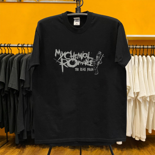 高街朋克风MCR乐队The Black Parade 潮酷百搭古着感纯棉短袖T恤