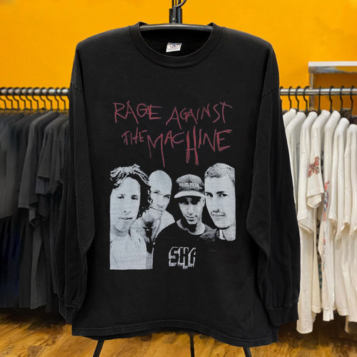 Rage Against the Machine新金属乐队周边vintage宽松摇滚长袖T恤