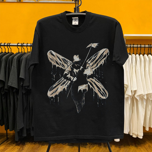 林肯公园Linkin Park美国摇滚乐队经典专辑插画oversize潮短袖T恤