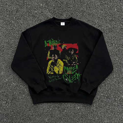A Tribe Called Quest爵士嘻哈乐队合照印花连帽卫衣宽松街头百搭