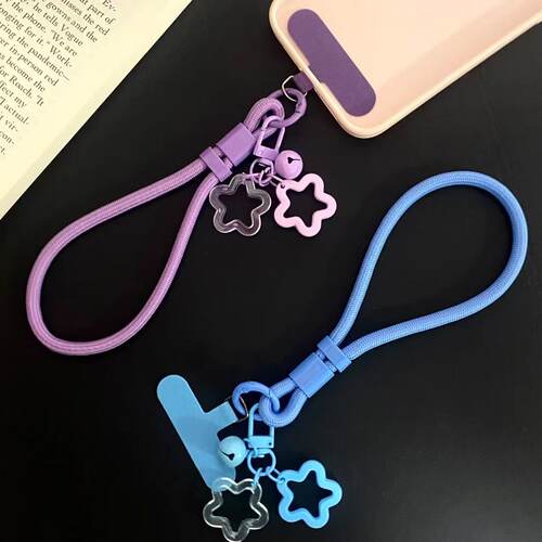 ins风星星铃铛可调节手机挂绳