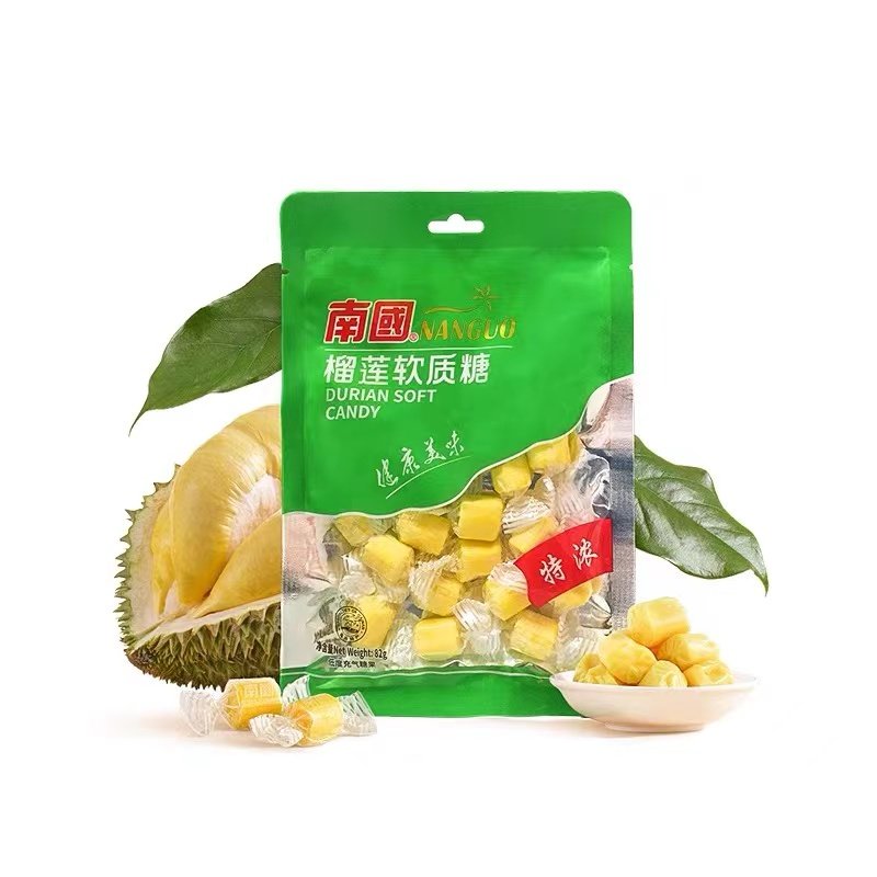 临期南国特浓椰子糖200g榴莲糖
