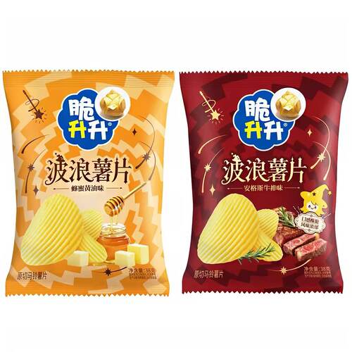 脆升升波浪薯片38g蜂蜜黄油味