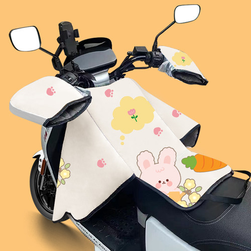 电动车分体款挡风被冬季加绒加厚