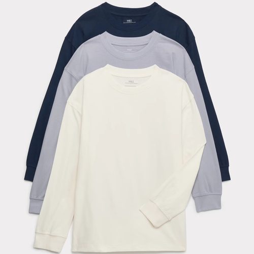 英国代购Barbour 男女童通用3件装纯棉长袖上衣