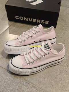 Converse匡威All Star Lift女子低帮厚底增高帆布鞋A10260C淡粉色