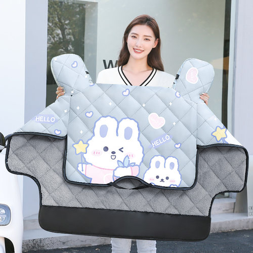 顶峰熊电瓶车挡风被冬季加绒加厚