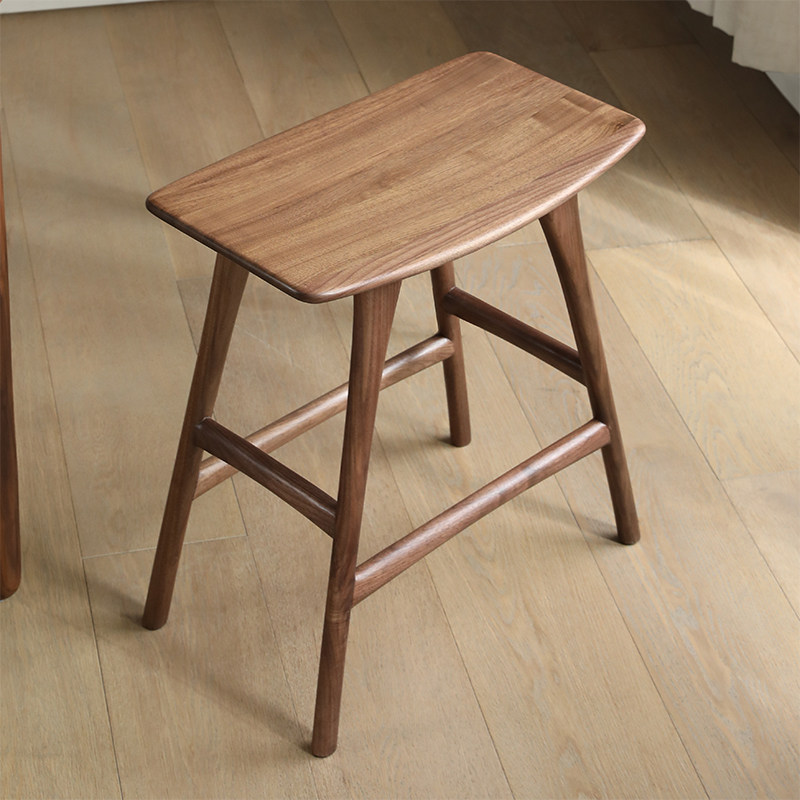 北美黑胡桃木吧凳家用成人实木高脚凳子吧台凳北欧原木高板凳餐凳,住宅家具,高脚凳,淘宝优惠券,粉丝福利购,淘宝优惠卷