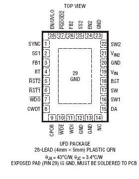 原装  LT3641EUFD LT3641IUFD LT3641 QFN28现货