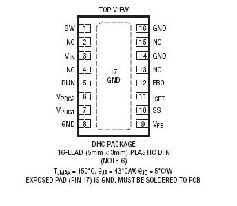 LTC3630MPDHC LTC3630IDHC LTC3630HDHC LTC3630EDHC LTC3630
