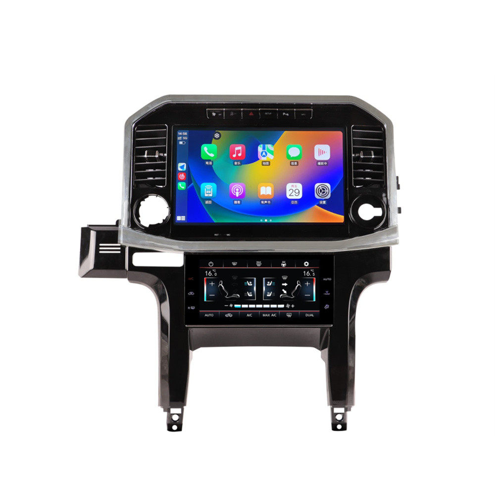 适用于09-14款福特猛禽F150安卓导航13.3寸+10寸空调屏一体机跨境