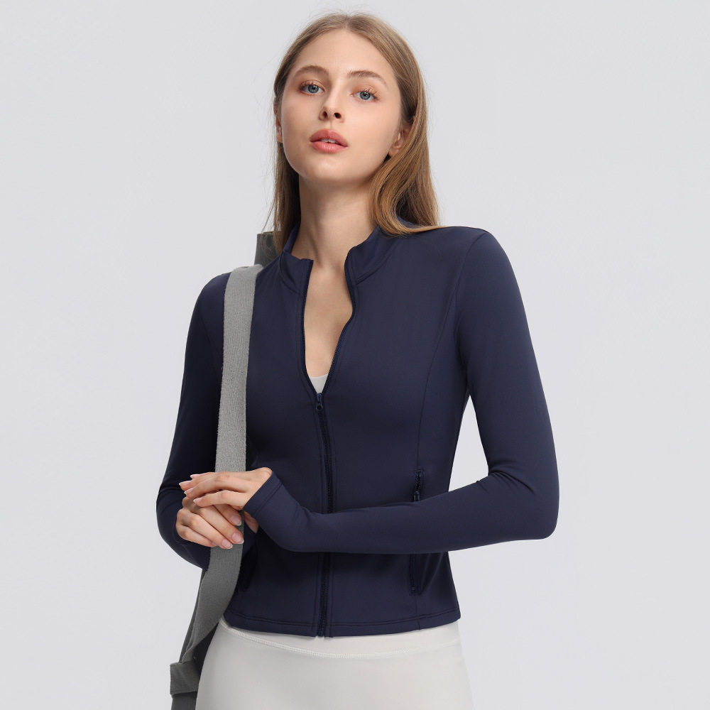 瑜伽服女运动上衣休闲跑步健身外套紧身长袖t恤女训练骑行服速干