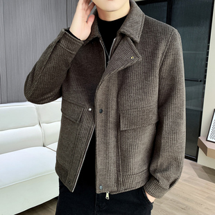 運(yùn)動(dòng)修身 592417秋冬2025新款 加絨加厚夾克外套男長(zhǎng)袖 男休閑時(shí)尚 彈