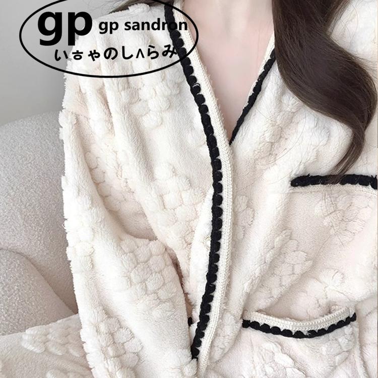 GPSandron小香风珊瑚绒睡衣女款