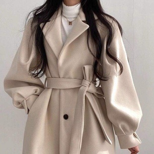 短款毛呢外套女2025新款冬小个子收腰加厚夹棉西装风衣高级感大衣