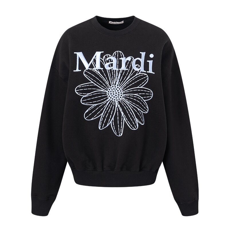 韩国新款Mardi卫衣女小雏菊赵露思同款金高银刺绣腊肠狗印花秋冬